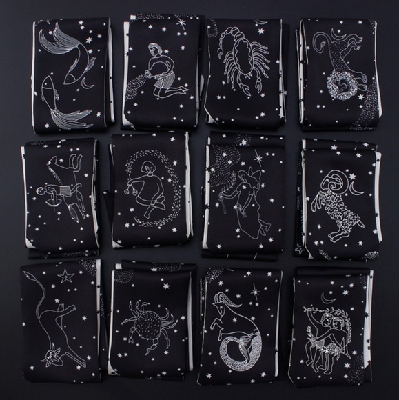 Aries Zodiac Sign Silk Twilly Scarf - Picture 4 of 6